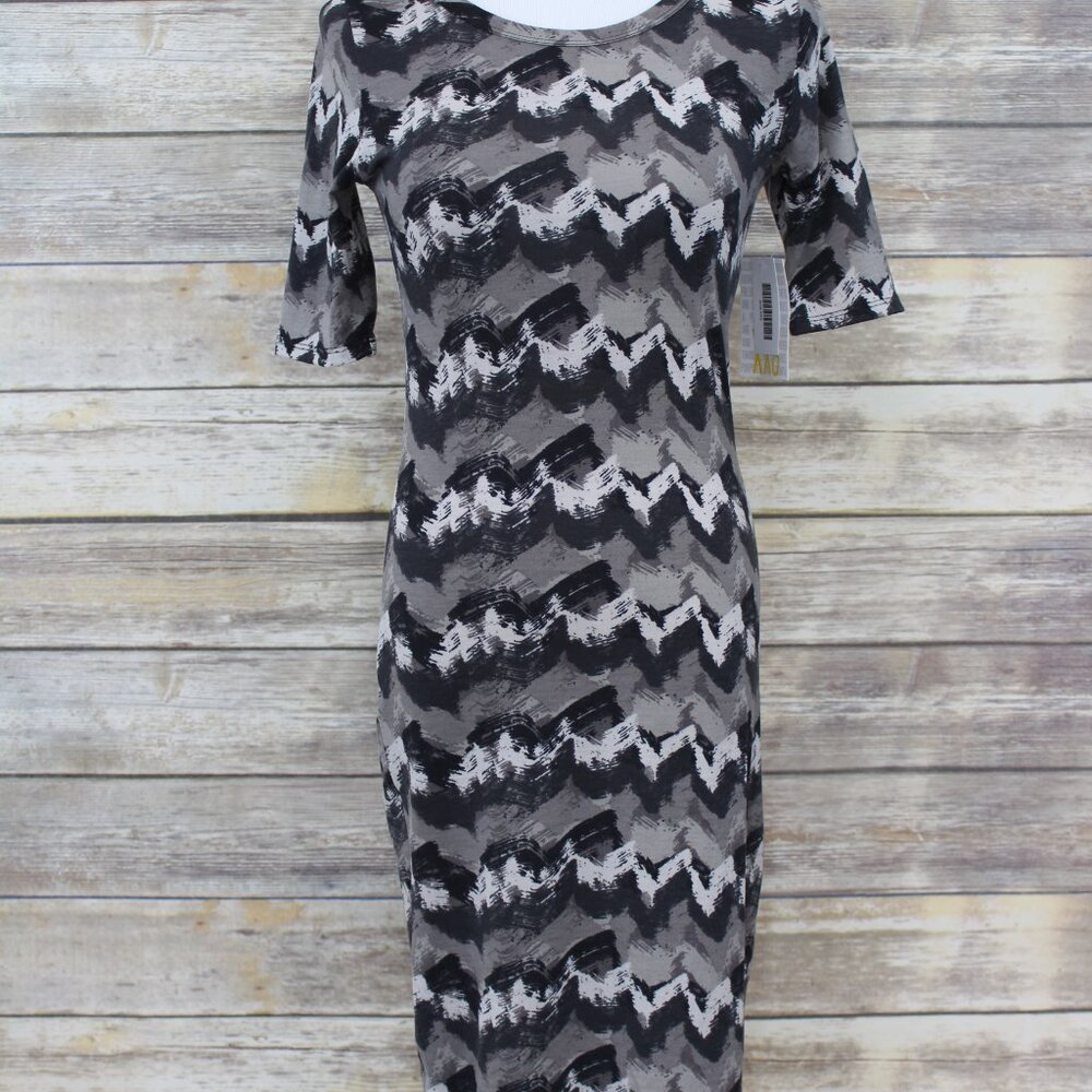 Casual dress abstract black white gray XXS (size 00-0)